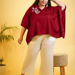 LetsDressUp Printed Shirt Collar Kaftan Top With Palazzo Co-Ords-image-38
