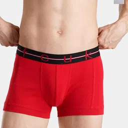 FCUK Pack Of 2 Mid Rise Trunks - NORWOOD-TULTIMATE GRAY-HAUTE REDS-27