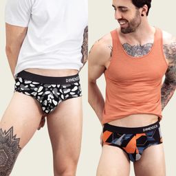 damensch Pack of 2 Micro Modal Stretch V Shape Printed Men Brief-picture-20