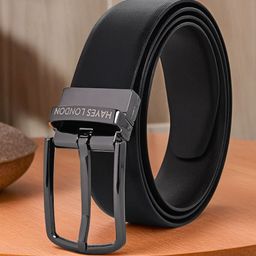 Hayes London Men Textured Leather Reversible Formal Belt-image-75