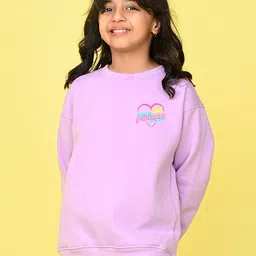 NUSYL Girls Typography Printed Oversized Sweatshirt-image-13