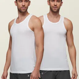xyxx Pack of 2 Ace Intellisoft Micro Modal Solid Men Vest-picture-31