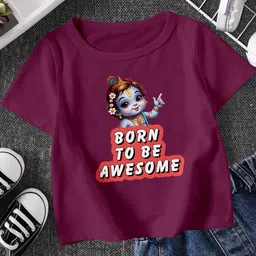 FIONAA TRENDZ Kids Maroon T-Shirt-picture-26