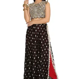 Payal Singhal Embroidered Beads & Stones Ready to Wear Lehenga & Blouse-31