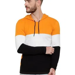 BI FASHION Men Colourblocked Henley Neck Pockets T-shirt-image-70