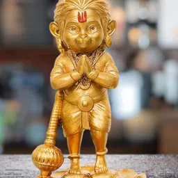 Tiny Shiny Gold-Toned Religious Idol Showpiece-picture-22