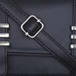 Mast & Harbour PU Structured Satchel with Cut Work image 5