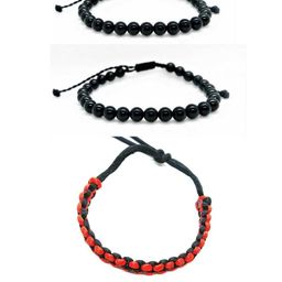 Dynamic Retail Global Men's Beaded Wraparound Bracelet Pack of 3-30