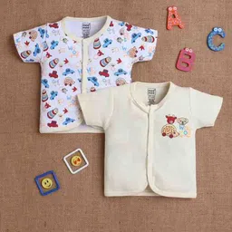 MeeMee Infants Pack Of 2 Printed Cotton Jhablas 8907233592130-58