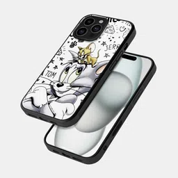 macmerise Cartoon Characters Printed iPhone 16 Plus Bumper Case Mobile Accessories-16