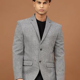 Richlook Smart Fit Notched Lapel Single Breasted Blazer-image-42