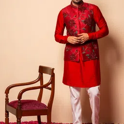 Ayush Jain Printed Woven Nehru Jacket image 1