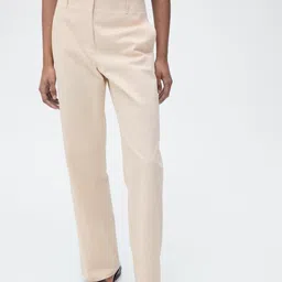 MANGO Women Solid Regular Fit Trousers-image-92