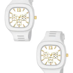 Hala Men Pack of 2 Solid Square Tang Regular Analogue Watches-MILLER-03-10