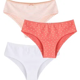 Nuego Girls Pack Of 3 Striped Pure Cotton Basic Briefs GL-UN-HIP-0002-7-8Y-image-12