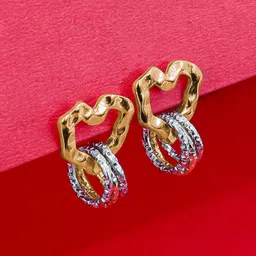 KRENOZ Heart Shaped Studs Earrings-image-62