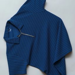 Men Striped Polo Neck Polycotton Blue T-Shirt-image-78