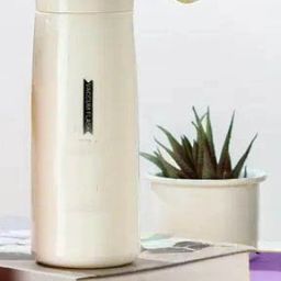 Insulated Vacuum Glass Water Bottle with Protective Plastic Shell 400 ml Flask-image-35