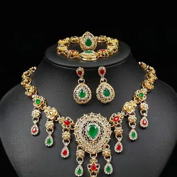 GEHNEY Joy of Jewels Gold-Plated Stainless Steel Necklace and Earrings-picture-17