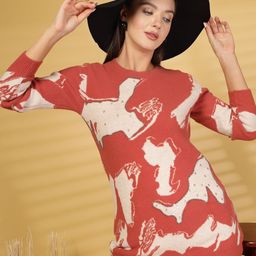 Juelle Women Printed Longline Pullover-image-5