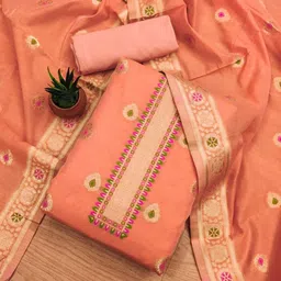 Rangtulika Ethnic Motifs Woven Design Unstitched Dress Material-picture-17