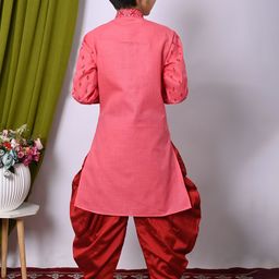 NFC CREATION Boys Embroidered Regular Sequinned Kurta with Patiala image 4