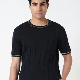 R&B Men Self Design Ribbed Cotton Sweater-image-13