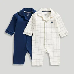 mothercare Boys Pack of 2 Striped Sleepsuit-image-78