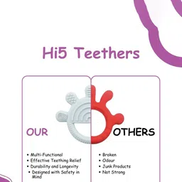 Adore Tusk Pro Silicon Teether - Hi 5 Theme image 2