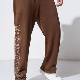 HIGHLANDER Men Printed Comfort Straight Fit Joggers Trousers-image-30