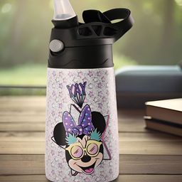 YK Pink Single Stainless Steel Printed Water Bottle-image-46