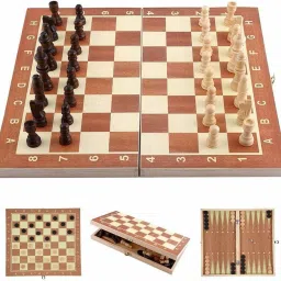 leosportz Classic folding with lock check & Mate Durable chess board 4 cm Chess Board image 2