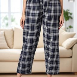 Kryptic Pack Of 2 Checked Pure Cotton Mid-Rise Lounge Pants-picture-2