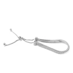 Paavni Girls Sterling Silver Cubic Zirconia Handcrafted Rhodium-Plated Charm Bracelet-picture-21