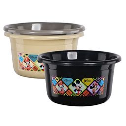 Aura Black & Beige 3 piece Abstract Plastic Bath Accessories Set-picture-25