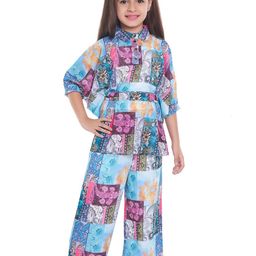GORLYA Girls Printed Top with Palazzos-image-101