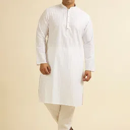 Manyavar Men Floral Embroidered Regular Kurta with Pyjamas-26