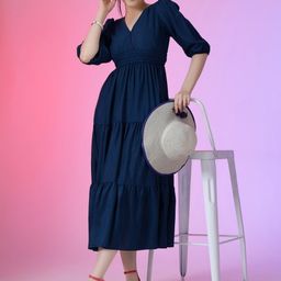 Raiyani Enterprise Women Tiered Fit & Flare Dress-image-89