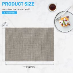 LooMantha Set Of 6 Textured Waterproof Table Placemats image 2