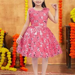 Aarika Floral Print Woollen Fit & Flare Dress-image-32