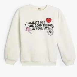 Koton Girls Typography Printed Sweatshirt-picture-0