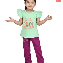 BAESD Girls Printed Top with Trousers-image-66
