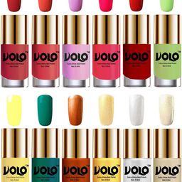 VOLO Set of 12 Luxury Super Shine Vibrant Shades Nail Polish-9ml Each-Combo No-267-56