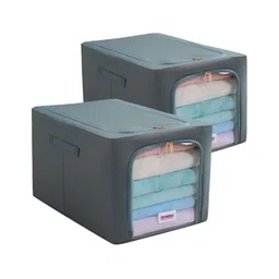 HOKIPO Grey Set of 2 Regular Multi-Utility Organisers-25