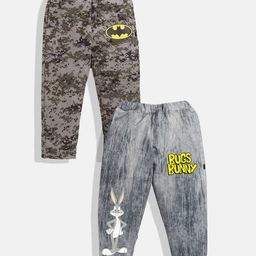 YK X Minute Mirth Boys Pack Of 2 Printed Track Pants & Joggers-image-73