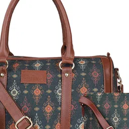 THE CLOWNFISH Printed Structured Handheld Bag with Tasselled image 5