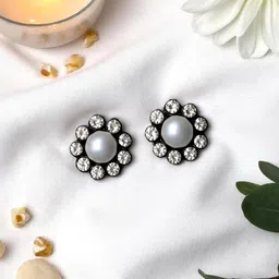 AccessHer Artificial Stones Floral Shaped Studs-picture-22
