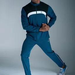 SG Men Teal Full Sleeves High Neck Mid-Rise Tracksuits-picture-11