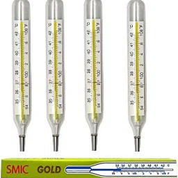 MCP Healthcare Oval Smic Gold Mercury thermometer Clinical Oval Thermometer (PACK OF 4 PCS) Thermometer-26