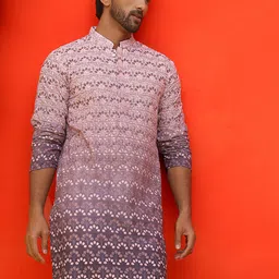 Jompers Floral Printed Mandarin Collar Long Sleeves Chikankari Straight Kurta-picture-31